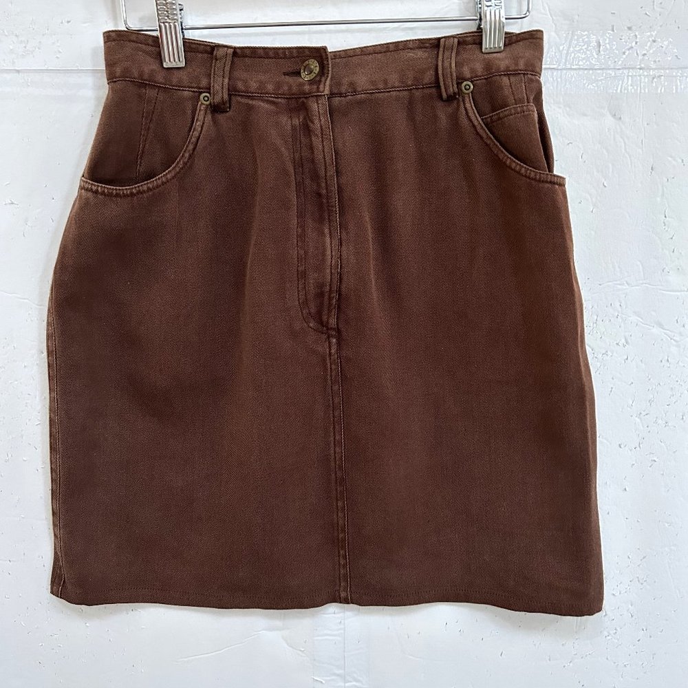 C'est City Silk Twill Mini Skirt